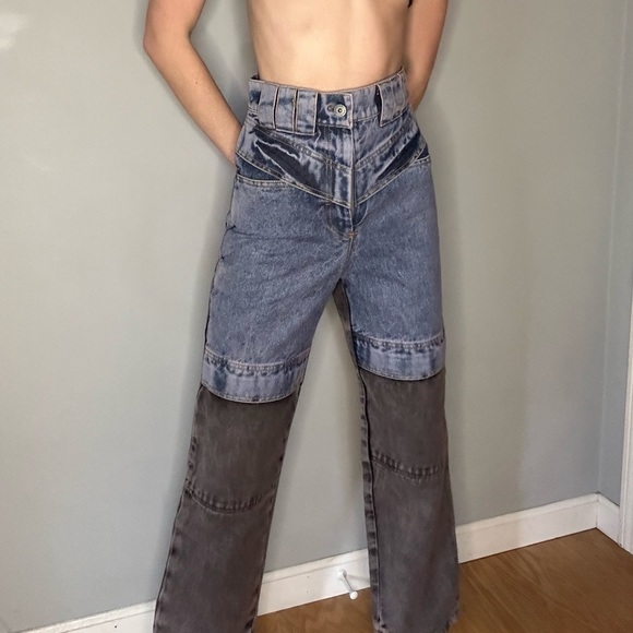 Barragan two-tone high waisted pants - Picture 4 of 4